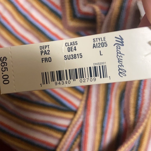 Madewell Striped Paulson Sweater Tee NWT - Picture 4 of 4